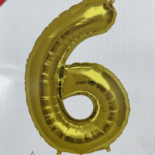 رقم ٦ ذهبي مع نفخ