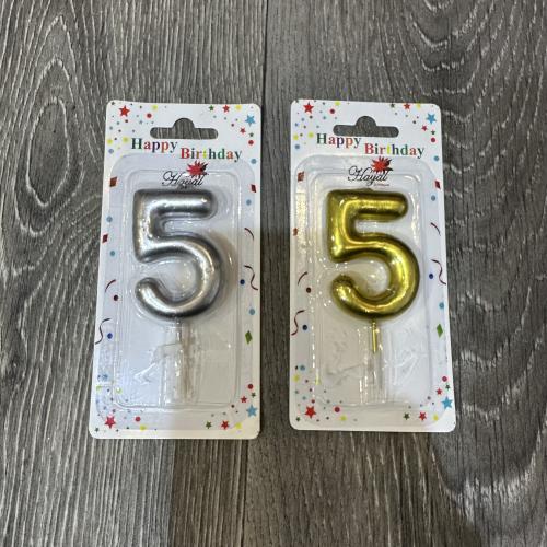شموع ارقام 5