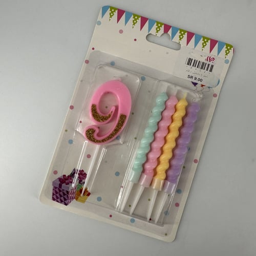 شموع باستيل ارقام 9