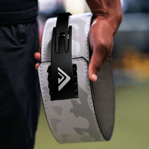 White Camo Lever Belt - 10 mm