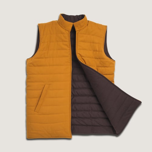 صديري المختلف شتوي دبل فيس جملي / بني