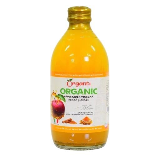 خل التفاح العضوي مع القرفة و الكركم الأ يطالي 500...