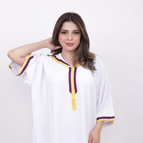 جلابيه مغربيه ابيض