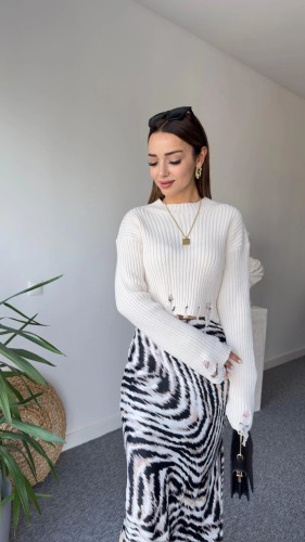 بلوفر صوف بكمام طويله