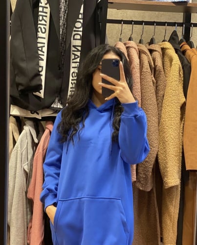 بلوفر قطن ازرق