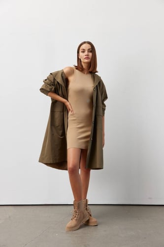 جاكيت بالطو زيتي استايل كوري