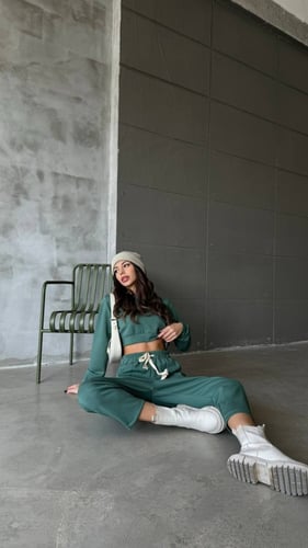 طقم قطن ناعم اسود