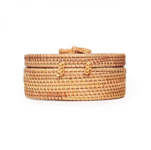 شنطة خوص دائريه بسير جلد