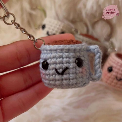 كروشيه ميدالية كُوب السّعَادة