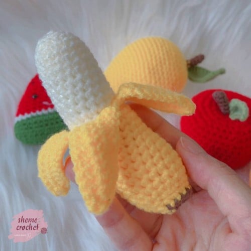 كروشيه مُلصَق المَوزَة