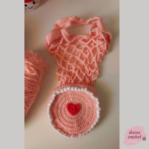 كروشيه حَقِيبة الكَعْكة اللَطيفة