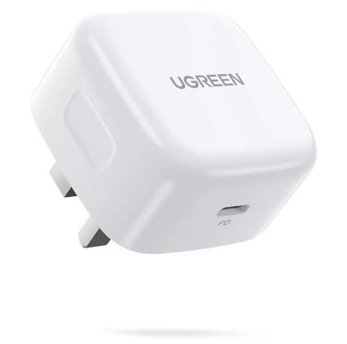 شاحن جداري USB-C GaN سريع بقدرة 20 واط (منفذ واحد...