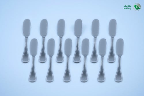 سكينة زبدة استانلس ستيل مصري منقطة 12 حبة