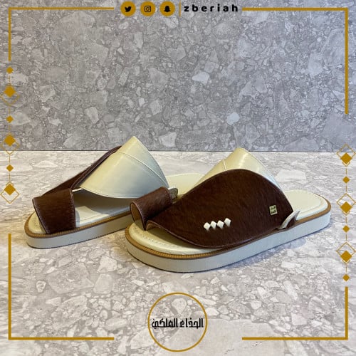 حذاء سكري مع جلد مخمل نقشة خيل