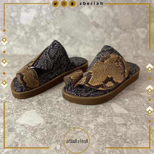 حذاء نوعين جلد ثعبان كامل