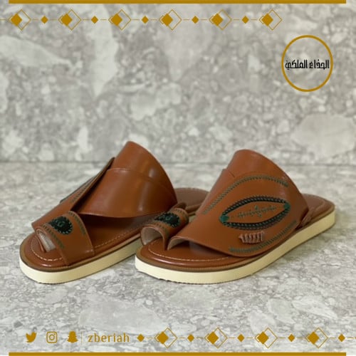 حذاء جملي ربل سكري تطريز يدوي صوف كتان