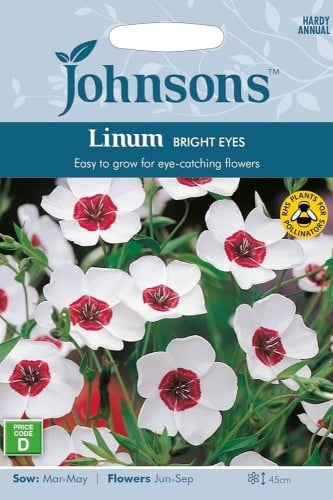 بذور زهرة لينيوم العيون المشرقة