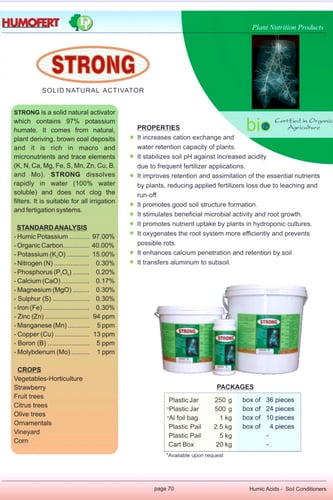 سماد عضوي منشط للتربة strong