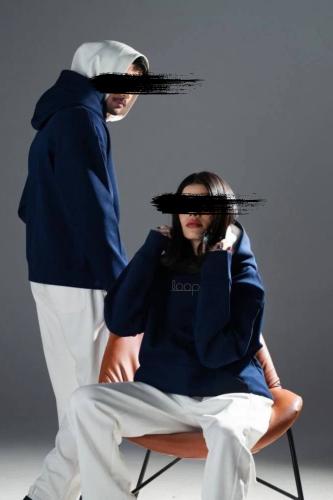 هودي دبل كاب كحلي كاب ابيض