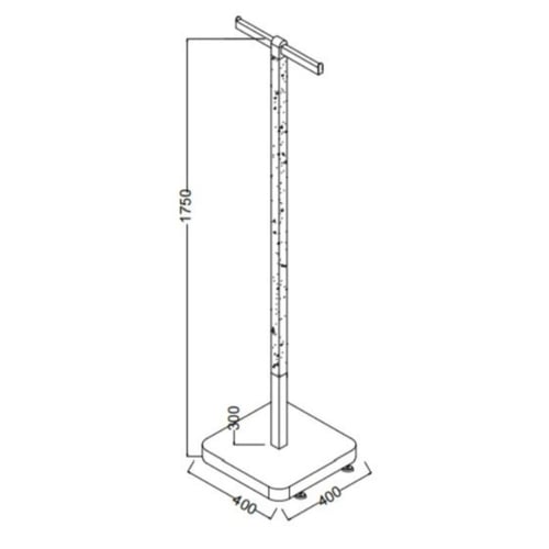 استاند اكريلك مع ستيل ذهبي ضد الصدأ