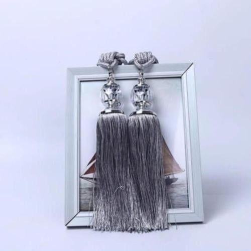 خيوط الهدب كبيرة فضي خيوط كتل جميلة كبير قطعتين