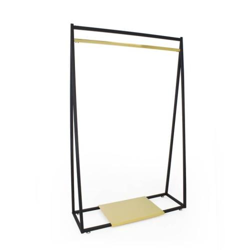 معلاق عبايات أسود بقاعدة ذهبي