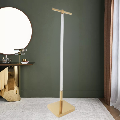 استاند اكريلك مع ستيل ذهبي ضد الصدأ