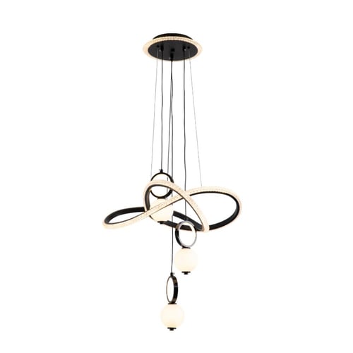 معلقة لد ثلاث اضاءات اسود 9710