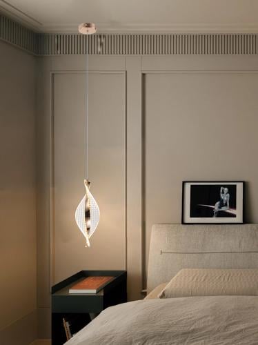 ثريا مودرن سقف مفرد إضاءة LED | لون ذهبي، طول قابل...