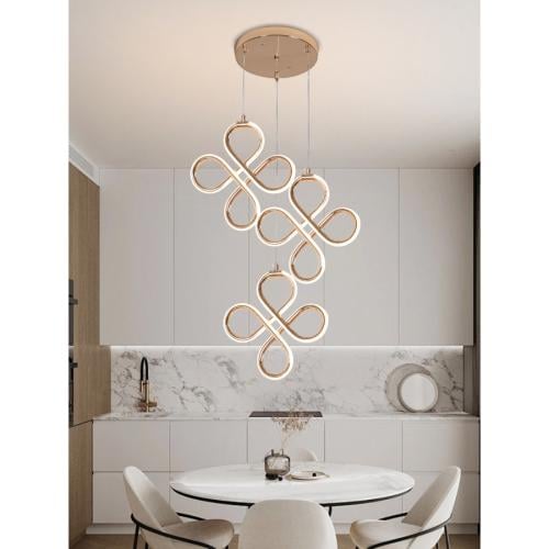 ثريا مودرن سقف ذهبي من الأكريليك حديثة إضاءة ليد -...