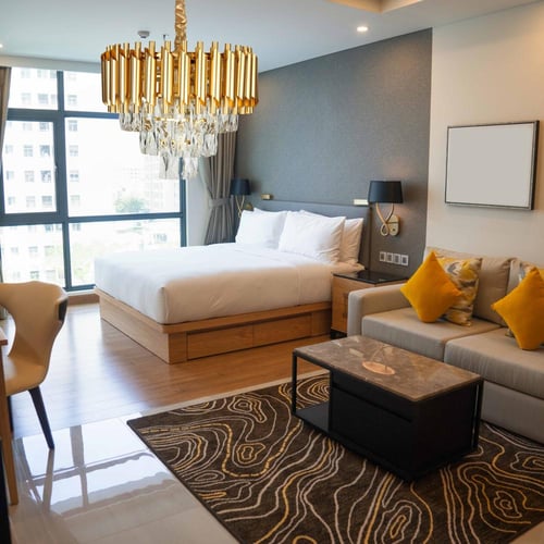 ثريا كريستال 8011 استايل اوروبي شكل دائري - ذهبي