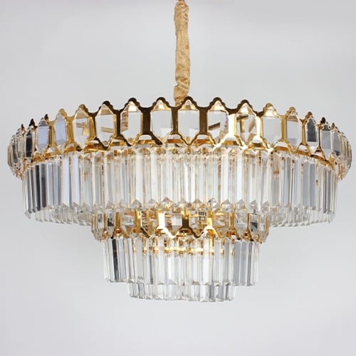 ثريا كرستال استايل اوروبي راقي بلمعان ذهبي فاخر مق...