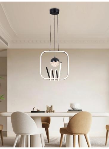 ثريا علاقي LED - أسود، طول السلك 80 سم، لمبات LED...