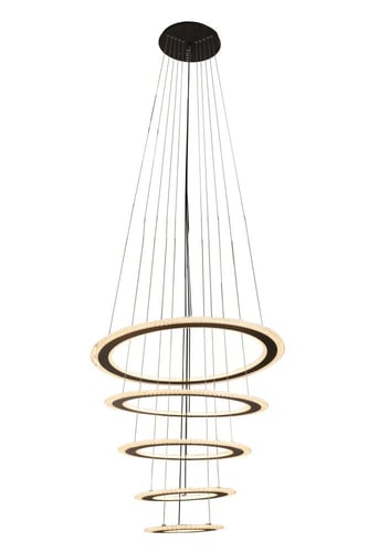 ثريا مودرن سقف لون أسود حديثة إضاءة ليد - 3 مستويا...