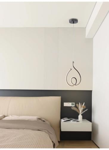 ثريا مودرن إضاءة لمبة LED ثلاثية الألوان- لون أسود...