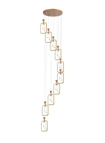 ثريا درج طويلة إضاءة LED حديثة | ثريا سقف معلقة مع...