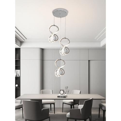 ثريا مودرن سقف فضي من الأكريليك حديثة إضاءة ليد -...