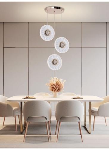 ثريا مودرن إضاءة ليد بثلاث لمبات | ارتفاع قابل للت...