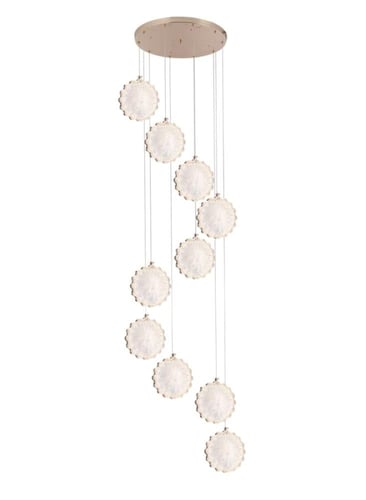 ثريا درج طويلة إضاءة LED حديثة | ثريا سقف معلقة بـ...