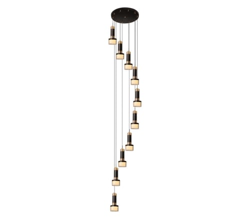 ثريا درج طويلة إضاءة LED حديثة | ثريا سقف معلقة بـ...