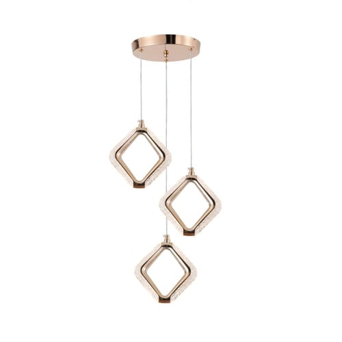 نجف مودرن لون ذهبي | مصباح سقف معلق إضاءة ليد 21 و...