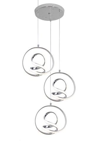 ثريا مودرن سقف لون فضي حديثة إضاءة ليد - 3 مستويات...