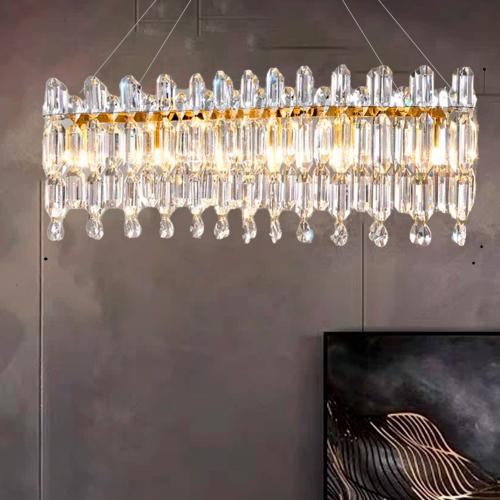 ثريا انارة كرستال ليد شكل بيضاوي8084