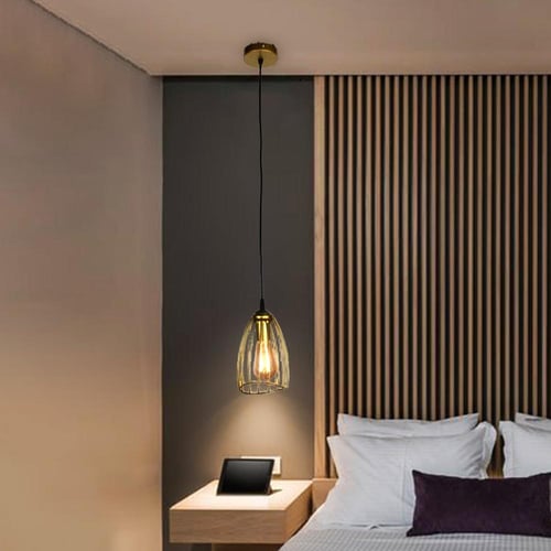 ثريا مودرن سقف حديد لون ذهبي حديثة إضاءة لمبة لمبة...