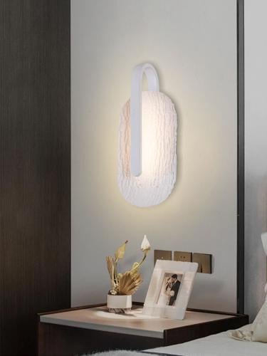 أبليك جداري مودرن، لون أبيض، تصميم عصري، إضاءة LED...