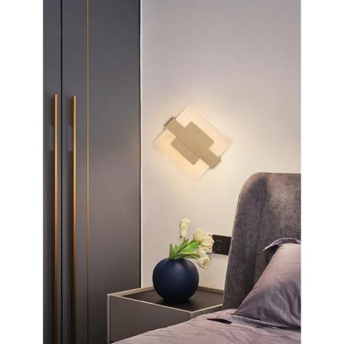 أبليك جداري مودرن، لون ذهبي، تصميم عصري، إضاءة LED...