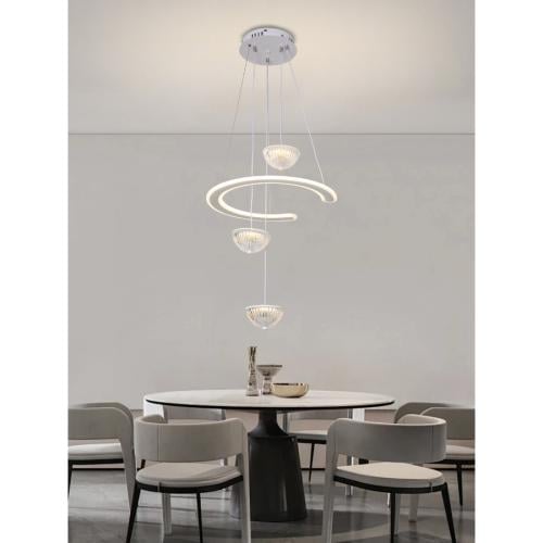 معلقة لد ثلاث اضاءات ابيض 9815