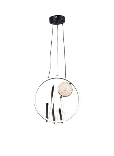 ثريا علاقي LED - أسود، طول السلك 80 سم، لمبات LED...