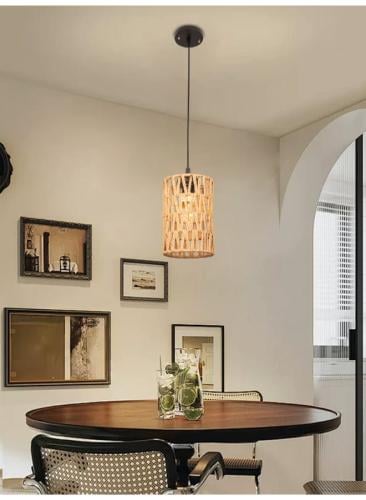 ثريا كلاسيك تراثية إضاءة مصباح معلق ريفي بقاعدة لم...