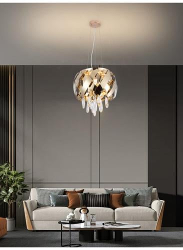 ثريا علاقي كريستال أنيقة LED – بثلاثة ألوان إضاءة...